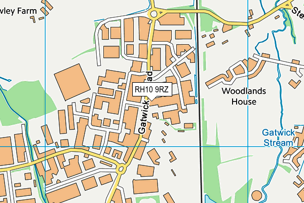 RH10 9RZ map - OS VectorMap District (Ordnance Survey) RH10 9RZ map - OS VectorMap District (Ordnance Survey)