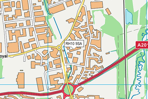 RH10 9SA map - OS VectorMap District (Ordnance Survey) RH10 9SA map - OS VectorMap District (Ordnance Survey)