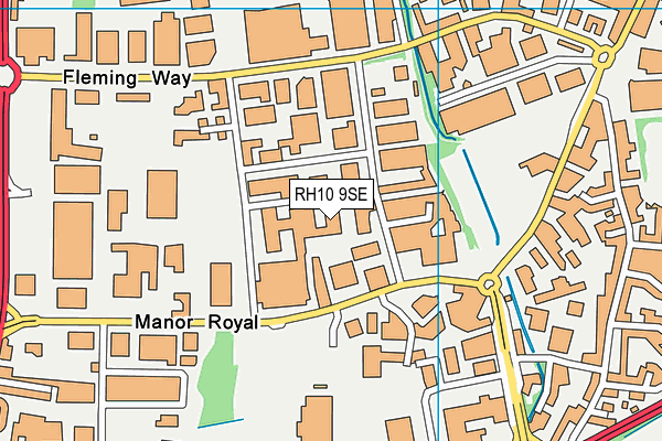 RH10 9SE map - OS VectorMap District (Ordnance Survey) RH10 9SE map - OS VectorMap District (Ordnance Survey)