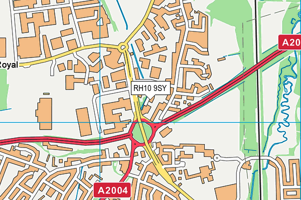 RH10 9SY map - OS VectorMap District (Ordnance Survey) RH10 9SY map - OS VectorMap District (Ordnance Survey)