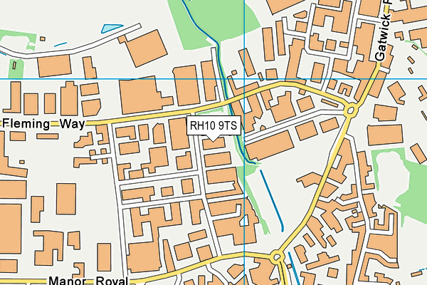 RH10 9TS map - OS VectorMap District (Ordnance Survey) RH10 9TS map - OS VectorMap District (Ordnance Survey)
