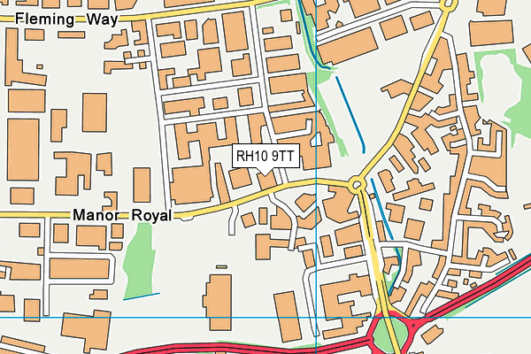 RH10 9TT map - OS VectorMap District (Ordnance Survey) RH10 9TT map - OS VectorMap District (Ordnance Survey)