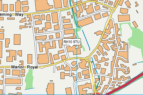 RH10 9TU map - OS VectorMap District (Ordnance Survey) RH10 9TU map - OS VectorMap District (Ordnance Survey)