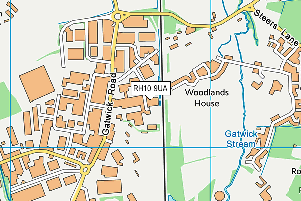 RH10 9UA map - OS VectorMap District (Ordnance Survey) RH10 9UA map - OS VectorMap District (Ordnance Survey)