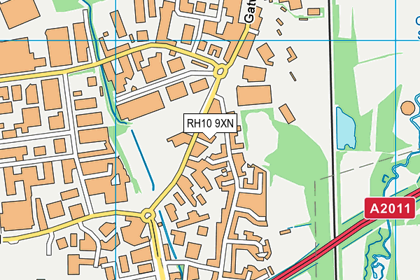 RH10 9XN map - OS VectorMap District (Ordnance Survey) RH10 9XN map - OS VectorMap District (Ordnance Survey)
