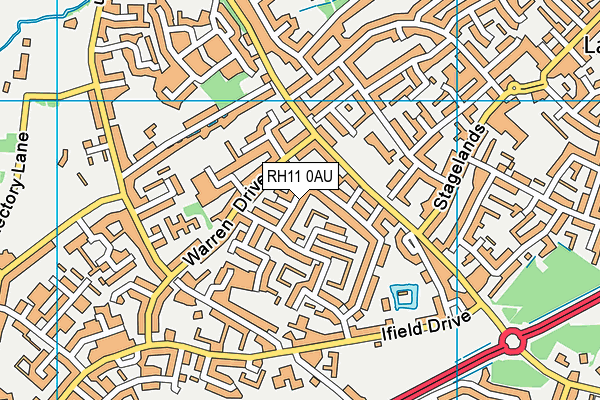 RH11 0AU map - OS VectorMap District (Ordnance Survey) RH11 0AU map - OS VectorMap District (Ordnance Survey)