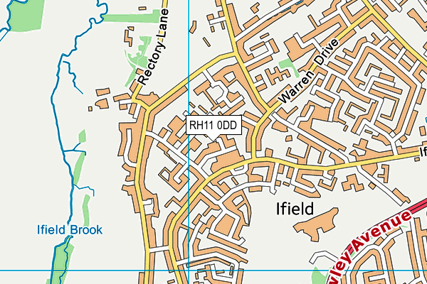 RH11 0DD map - OS VectorMap District (Ordnance Survey) RH11 0DD map - OS VectorMap District (Ordnance Survey)