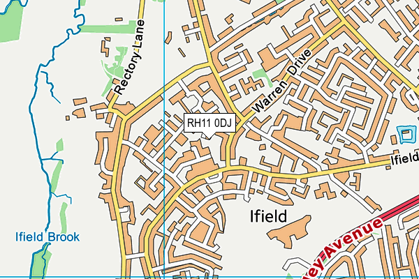 RH11 0DJ map - OS VectorMap District (Ordnance Survey) RH11 0DJ map - OS VectorMap District (Ordnance Survey)