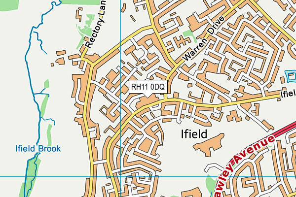 RH11 0DQ map - OS VectorMap District (Ordnance Survey) RH11 0DQ map - OS VectorMap District (Ordnance Survey)