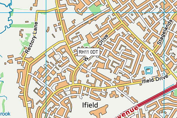 RH11 0DT map - OS VectorMap District (Ordnance Survey) RH11 0DT map - OS VectorMap District (Ordnance Survey)