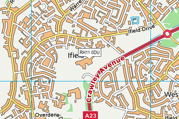 RH11 0DU map - OS VectorMap District (Ordnance Survey) RH11 0DU map - OS VectorMap District (Ordnance Survey)