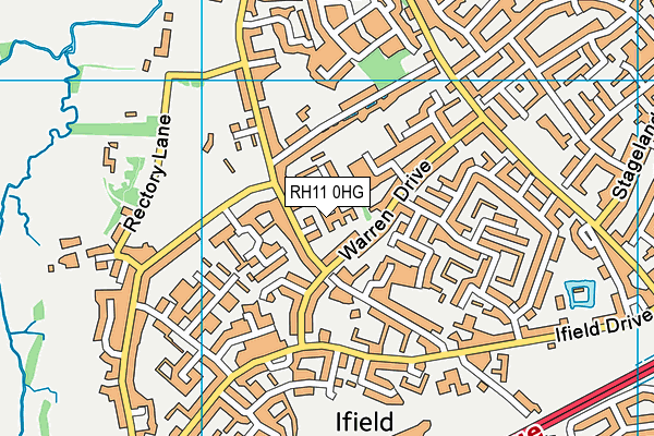 RH11 0HG map - OS VectorMap District (Ordnance Survey) RH11 0HG map - OS VectorMap District (Ordnance Survey)