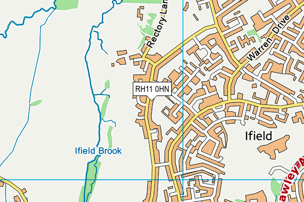 RH11 0HN map - OS VectorMap District (Ordnance Survey) RH11 0HN map - OS VectorMap District (Ordnance Survey)