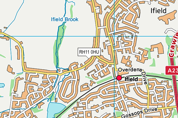 RH11 0HU map - OS VectorMap District (Ordnance Survey) RH11 0HU map - OS VectorMap District (Ordnance Survey)