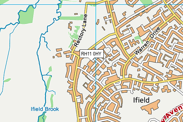 RH11 0HY map - OS VectorMap District (Ordnance Survey) RH11 0HY map - OS VectorMap District (Ordnance Survey)