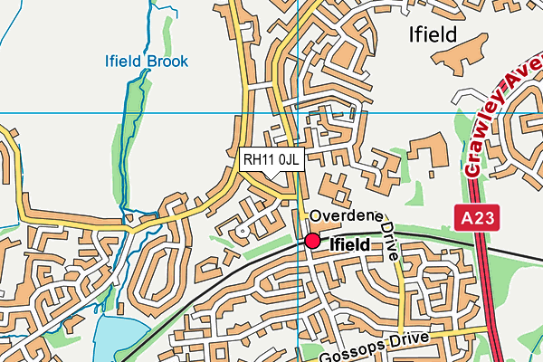 RH11 0JL map - OS VectorMap District (Ordnance Survey) RH11 0JL map - OS VectorMap District (Ordnance Survey)