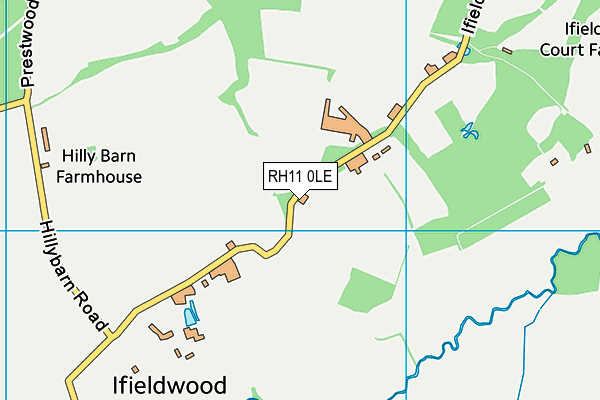 RH11 0LE map - OS VectorMap District (Ordnance Survey)
