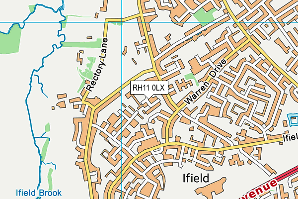 RH11 0LX map - OS VectorMap District (Ordnance Survey) RH11 0LX map - OS VectorMap District (Ordnance Survey)