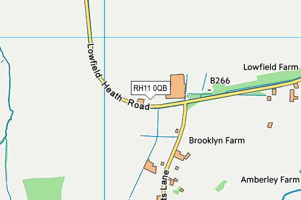 RH11 0QB map - OS VectorMap District (Ordnance Survey) RH11 0QB map - OS VectorMap District (Ordnance Survey)