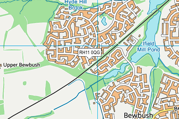 RH11 0QG map - OS VectorMap District (Ordnance Survey) RH11 0QG map - OS VectorMap District (Ordnance Survey)