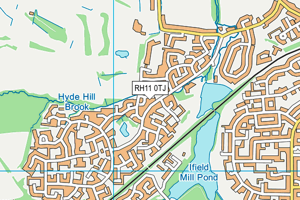 RH11 0TJ map - OS VectorMap District (Ordnance Survey) RH11 0TJ map - OS VectorMap District (Ordnance Survey)