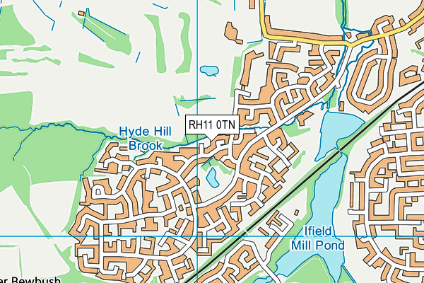 RH11 0TN map - OS VectorMap District (Ordnance Survey) RH11 0TN map - OS VectorMap District (Ordnance Survey)
