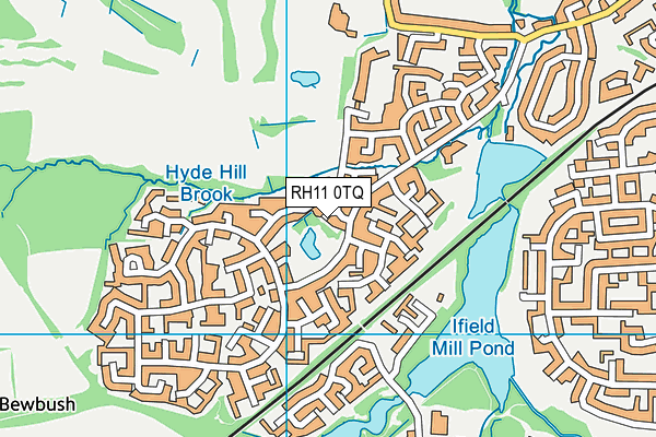 RH11 0TQ map - OS VectorMap District (Ordnance Survey) RH11 0TQ map - OS VectorMap District (Ordnance Survey)