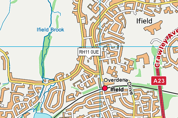 RH11 0UE map - OS VectorMap District (Ordnance Survey) RH11 0UE map - OS VectorMap District (Ordnance Survey)