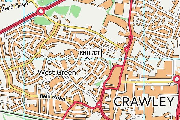 RH11 7DT map - OS VectorMap District (Ordnance Survey) RH11 7DT map - OS VectorMap District (Ordnance Survey)