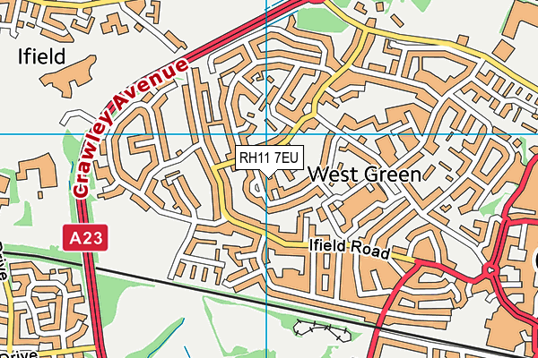 RH11 7EU map - OS VectorMap District (Ordnance Survey) RH11 7EU map - OS VectorMap District (Ordnance Survey)
