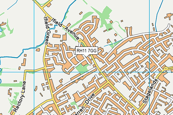 RH11 7GG map - OS VectorMap District (Ordnance Survey) RH11 7GG map - OS VectorMap District (Ordnance Survey)