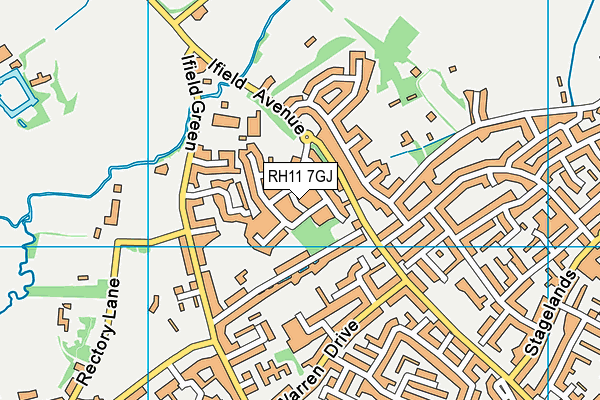 RH11 7GJ map - OS VectorMap District (Ordnance Survey) RH11 7GJ map - OS VectorMap District (Ordnance Survey)