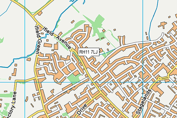 RH11 7LJ map - OS VectorMap District (Ordnance Survey) RH11 7LJ map - OS VectorMap District (Ordnance Survey)