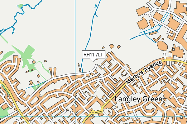 RH11 7LT map - OS VectorMap District (Ordnance Survey) RH11 7LT map - OS VectorMap District (Ordnance Survey)