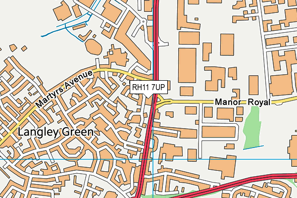 RH11 7UP map - OS VectorMap District (Ordnance Survey) RH11 7UP map - OS VectorMap District (Ordnance Survey)