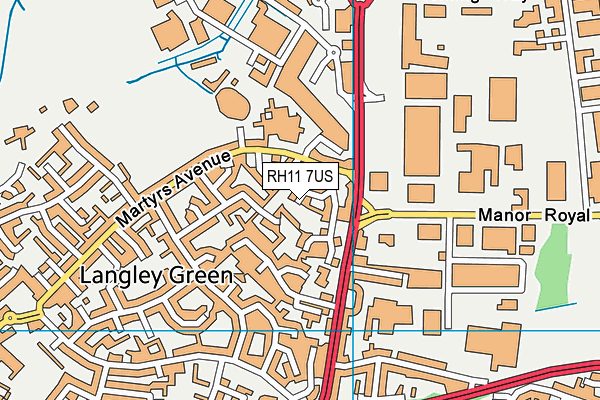 RH11 7US map - OS VectorMap District (Ordnance Survey) RH11 7US map - OS VectorMap District (Ordnance Survey)