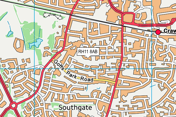 RH11 8AB map - OS VectorMap District (Ordnance Survey) RH11 8AB map - OS VectorMap District (Ordnance Survey)