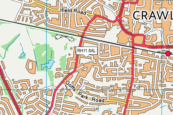 RH11 8AL map - OS VectorMap District (Ordnance Survey) RH11 8AL map - OS VectorMap District (Ordnance Survey)