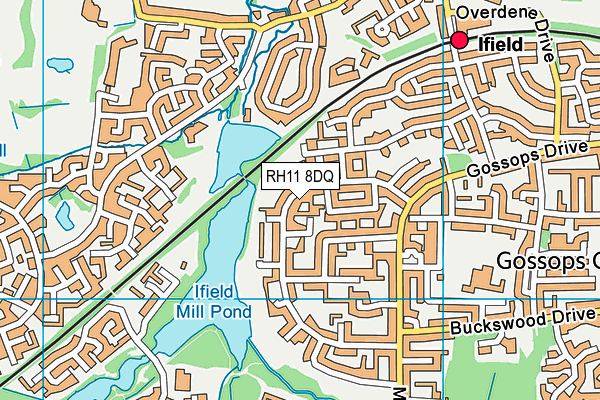 RH11 8DQ map - OS VectorMap District (Ordnance Survey) RH11 8DQ map - OS VectorMap District (Ordnance Survey)