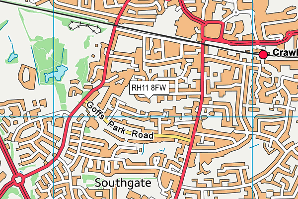 RH11 8FW map - OS VectorMap District (Ordnance Survey) RH11 8FW map - OS VectorMap District (Ordnance Survey)