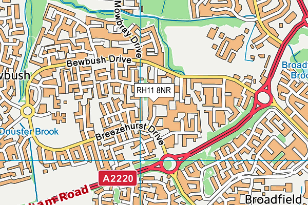 RH11 8NR map - OS VectorMap District (Ordnance Survey) RH11 8NR map - OS VectorMap District (Ordnance Survey)