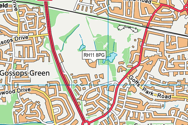 RH11 8PG map - OS VectorMap District (Ordnance Survey) RH11 8PG map - OS VectorMap District (Ordnance Survey)