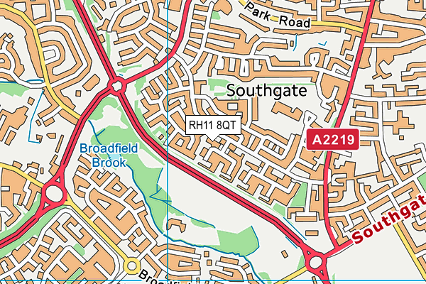 RH11 8QT map - OS VectorMap District (Ordnance Survey) RH11 8QT map - OS VectorMap District (Ordnance Survey)