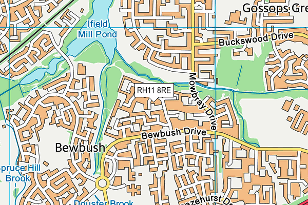 RH11 8RE map - OS VectorMap District (Ordnance Survey) RH11 8RE map - OS VectorMap District (Ordnance Survey)