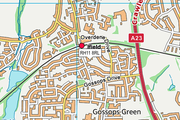 RH11 8RL map - OS VectorMap District (Ordnance Survey) RH11 8RL map - OS VectorMap District (Ordnance Survey)