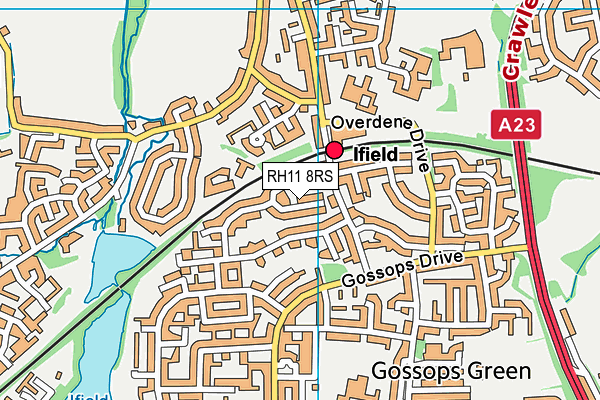 RH11 8RS map - OS VectorMap District (Ordnance Survey) RH11 8RS map - OS VectorMap District (Ordnance Survey)