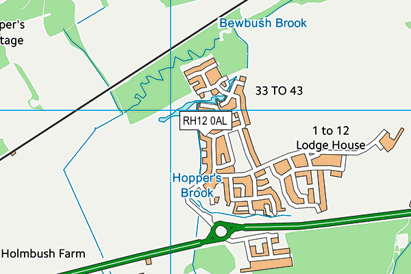 RH12 0AL map - OS VectorMap District (Ordnance Survey) RH12 0AL map - OS VectorMap District (Ordnance Survey)