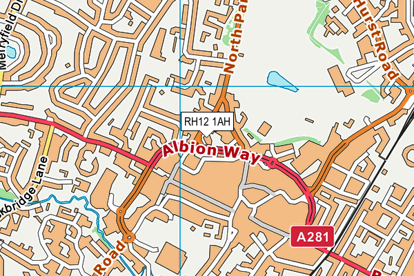 RH12 1AH map - OS VectorMap District (Ordnance Survey) RH12 1AH map - OS VectorMap District (Ordnance Survey)