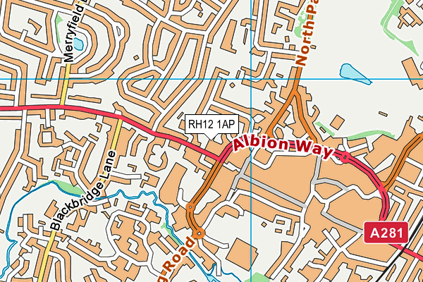 RH12 1AP map - OS VectorMap District (Ordnance Survey) RH12 1AP map - OS VectorMap District (Ordnance Survey)