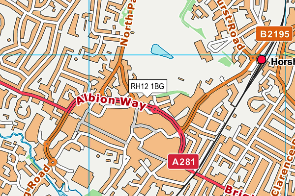 RH12 1BG map - OS VectorMap District (Ordnance Survey) RH12 1BG map - OS VectorMap District (Ordnance Survey)